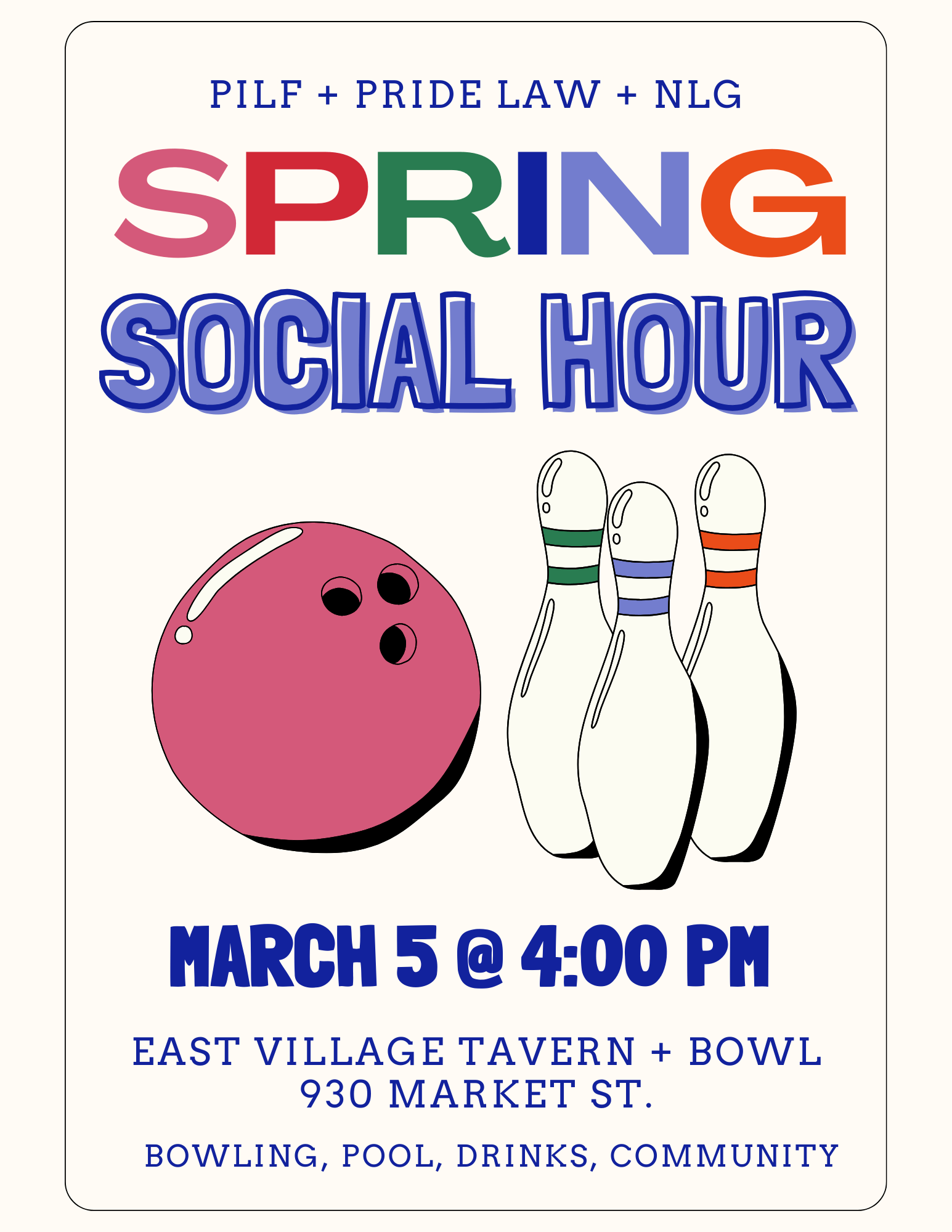 PILF, NLG, Pride Law Spring Social Hour