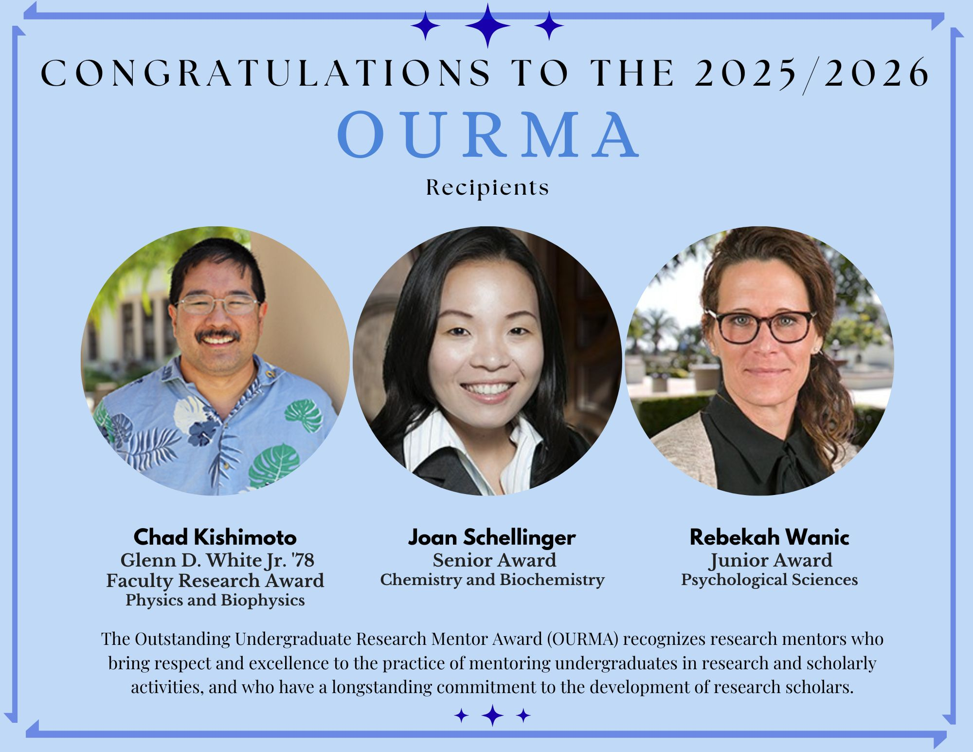 OURMA 2026 award winners images and names.