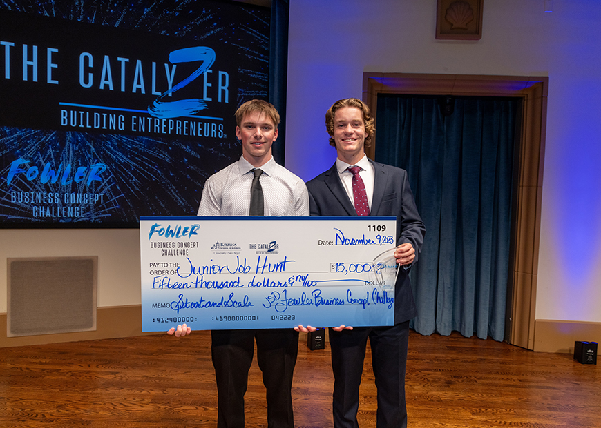 First-year students Ethan Addams and Brennan Martin