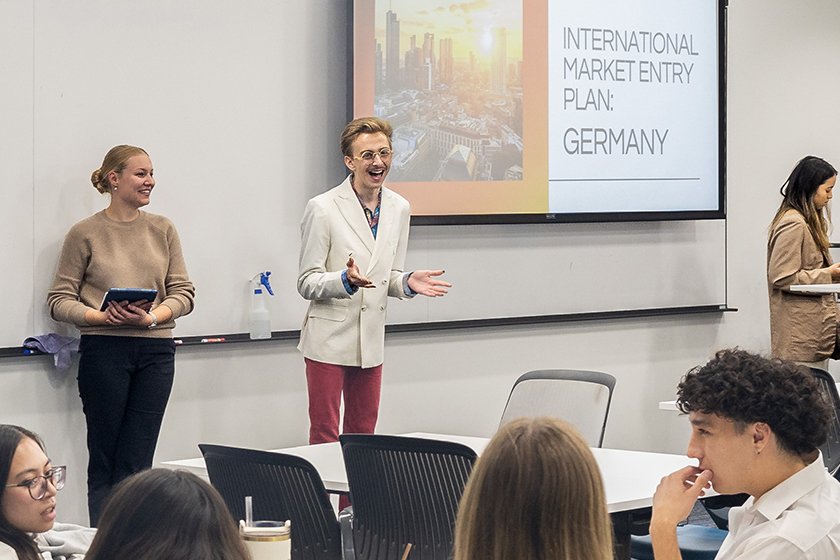 Four student teams present their detailed global market entry plans to Cymbiotika.