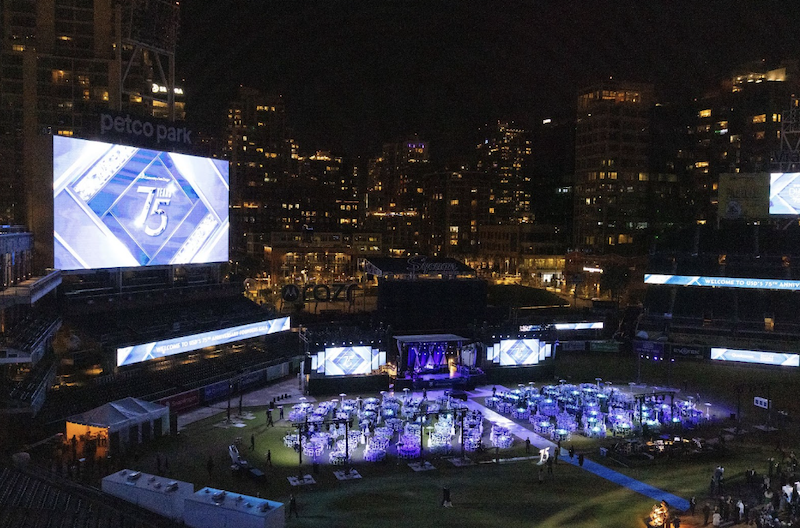 The University of San Diego celebrated its storied history and looked ahead to a bright future during its 75th Anniversary Founders Gala, held Nov. 16 at Petco Park