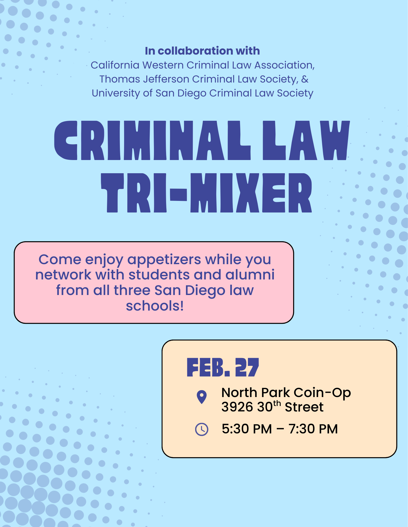 Criminal Law Society Tri-Mixer