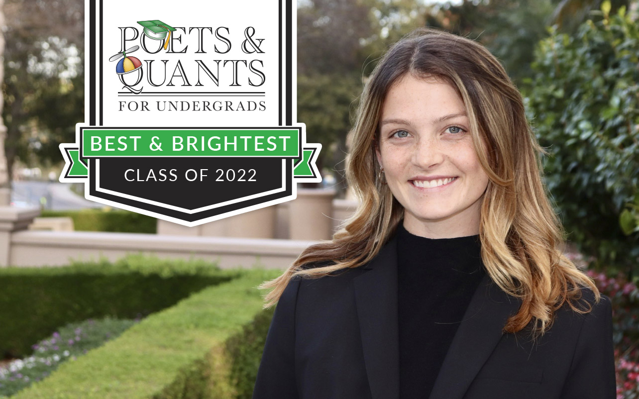 USD Business Student Chaney Wollaston Featured as 2022 Best & Brightest by Poets&Quants