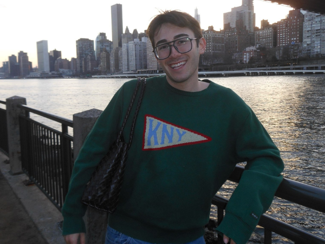 Picture of Robert Justice in front of the New York City skyline.