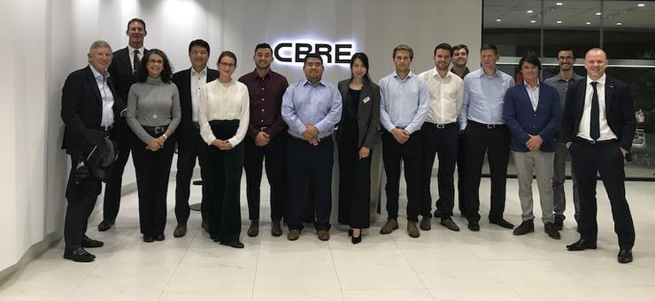 USD Master's in Real Estate students at a company visit in Asia during Intersession