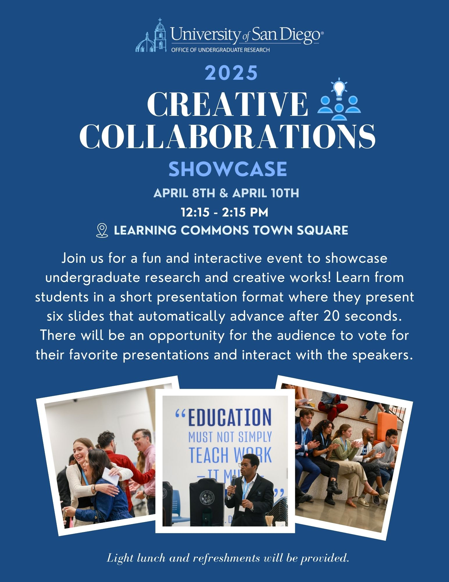Creative Collaborations Showcase 2025 flier