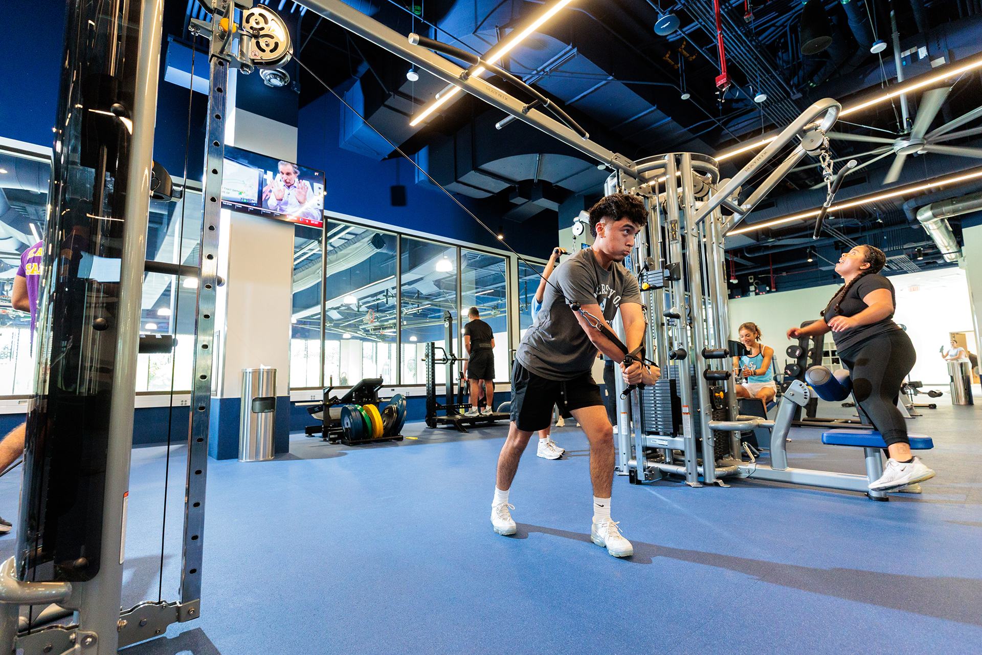 student working out