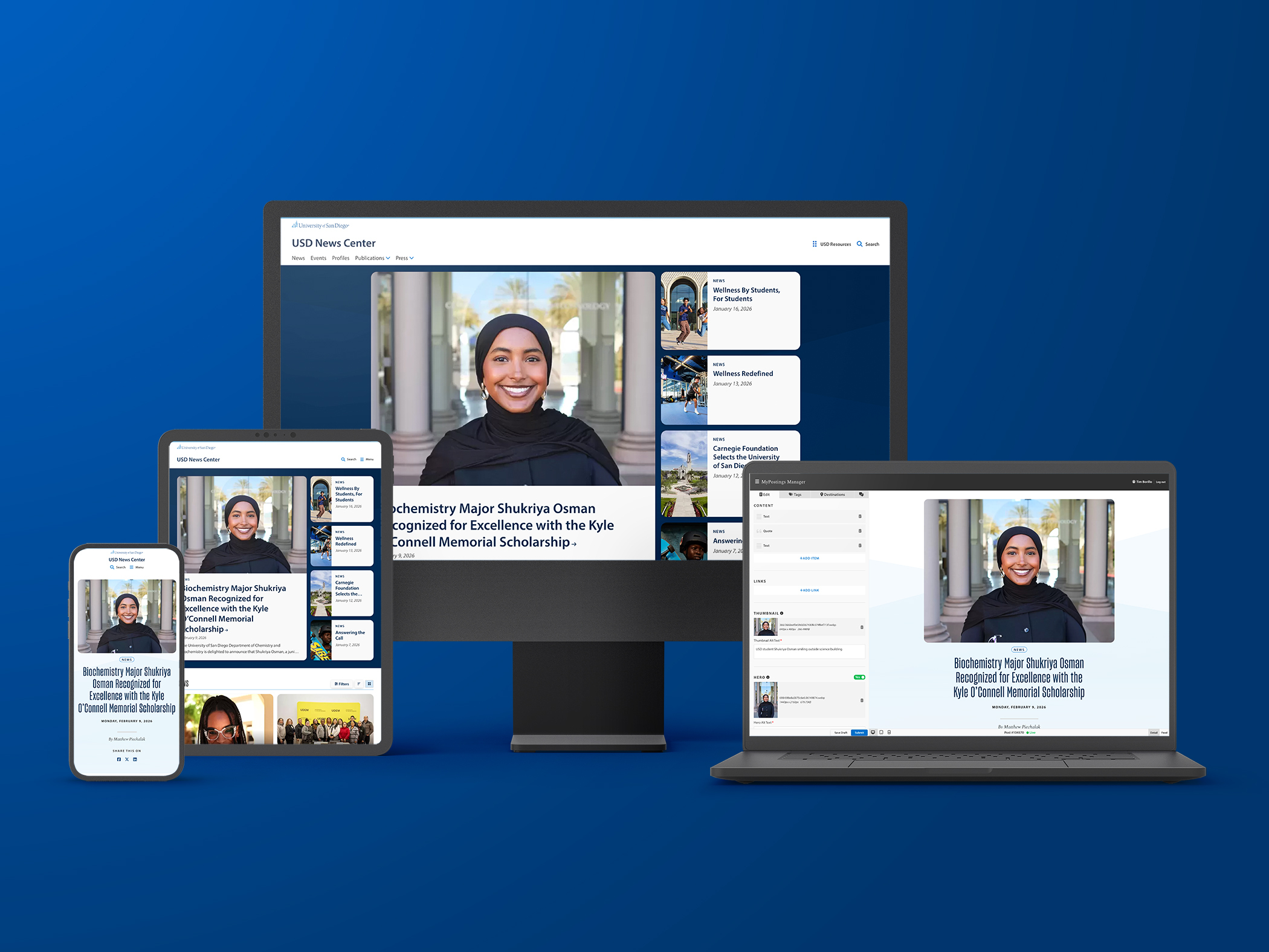 USD news center as seen in browser windows