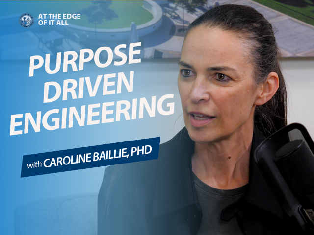 Podcast Image with Professor Caroline Baillie, PhD