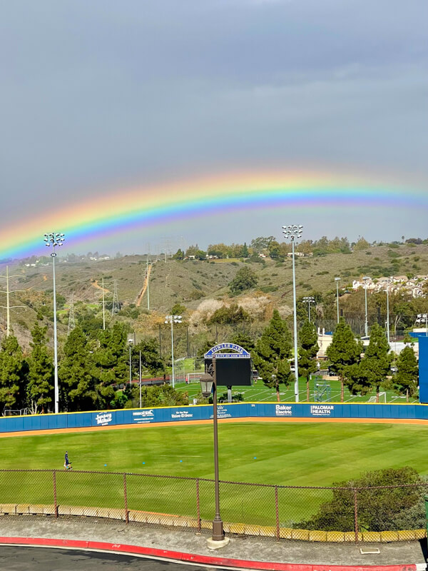 rainbow over USD Fowler Park