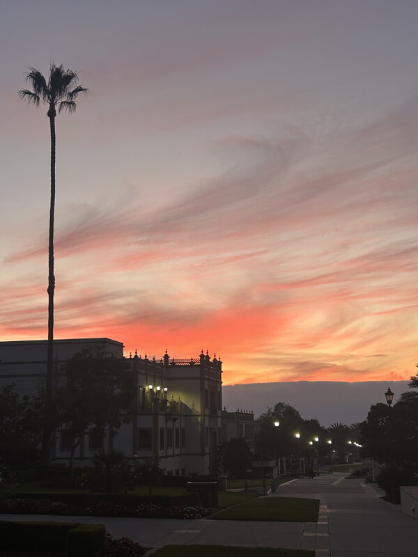 USD campus sunset
