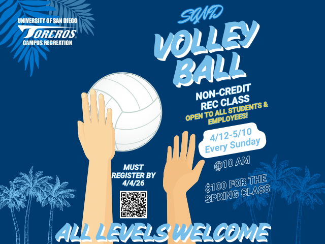 Sand volleyball class Sundays from April 12-May 10 from …