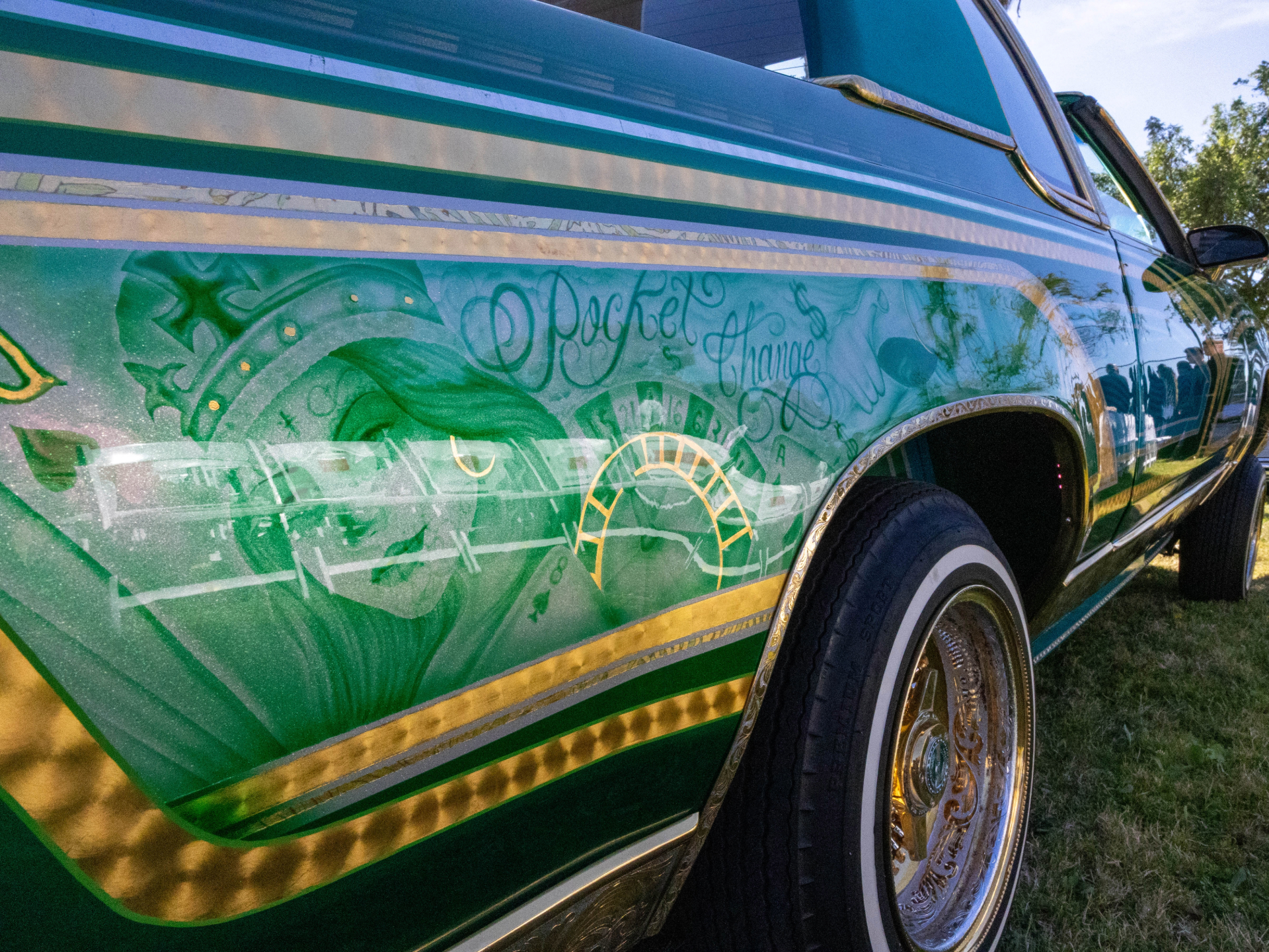 A lowrider that was on display at the event Friday.