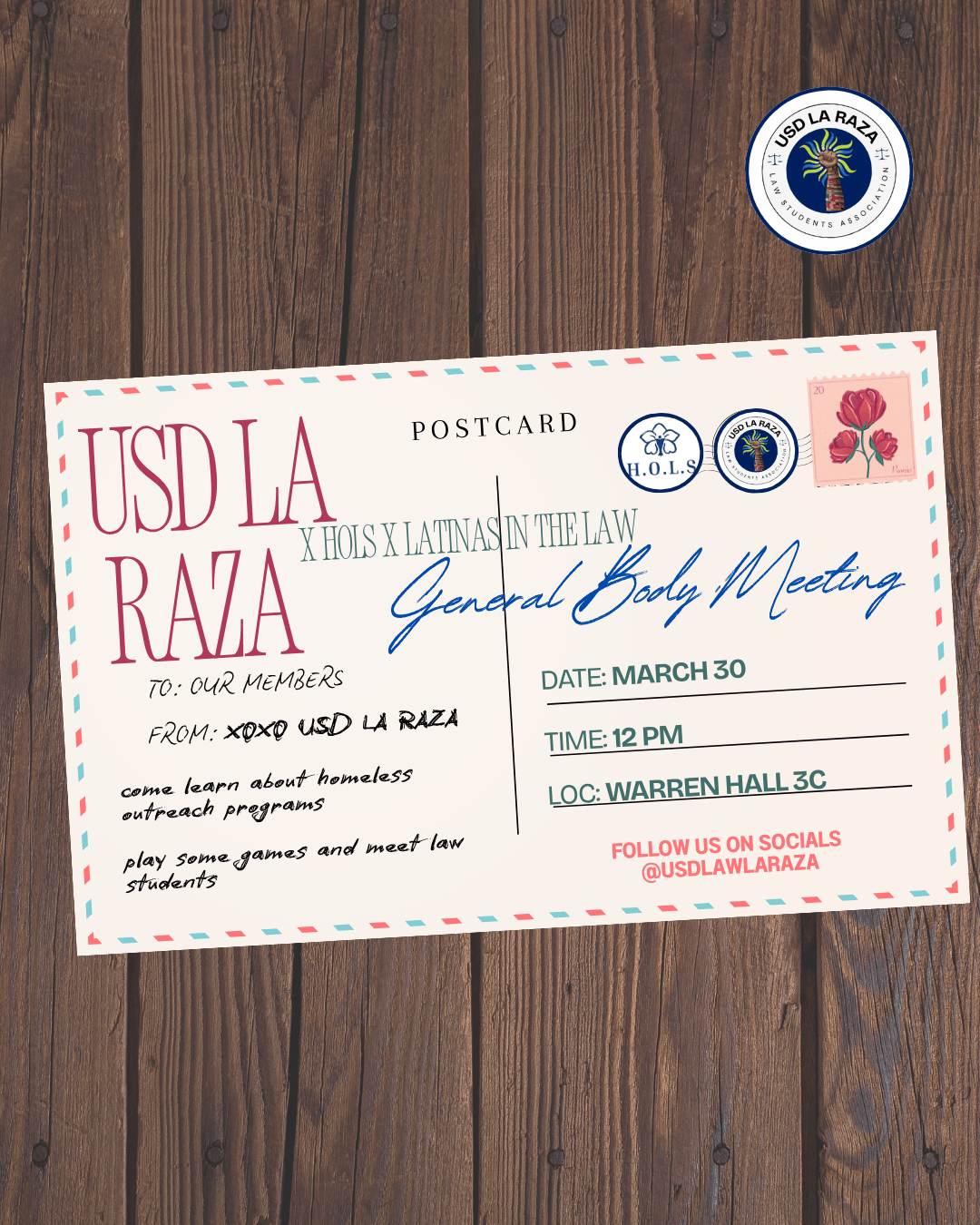 La Raza General Body Meeting X HOLS X LATINAS IN THE LAW