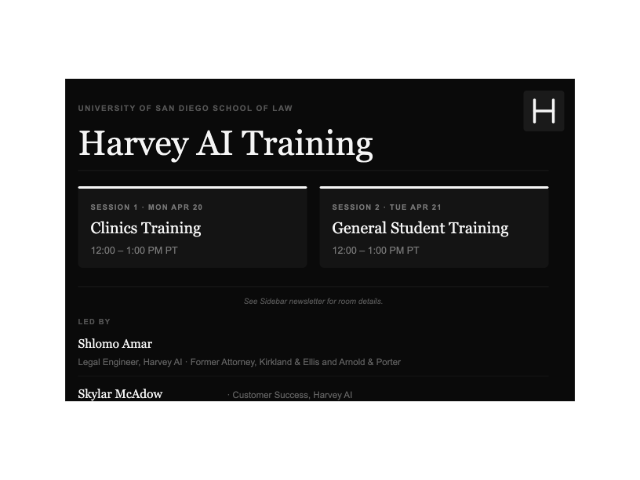 Harvey Training