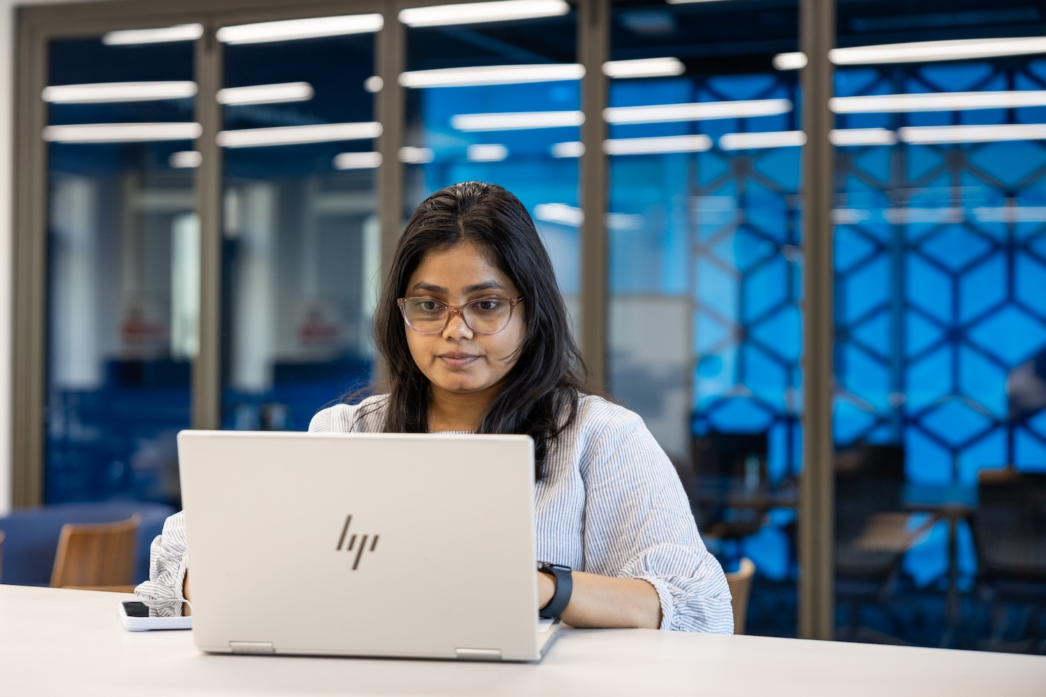 Pratyusha working in the free enterprise zone 