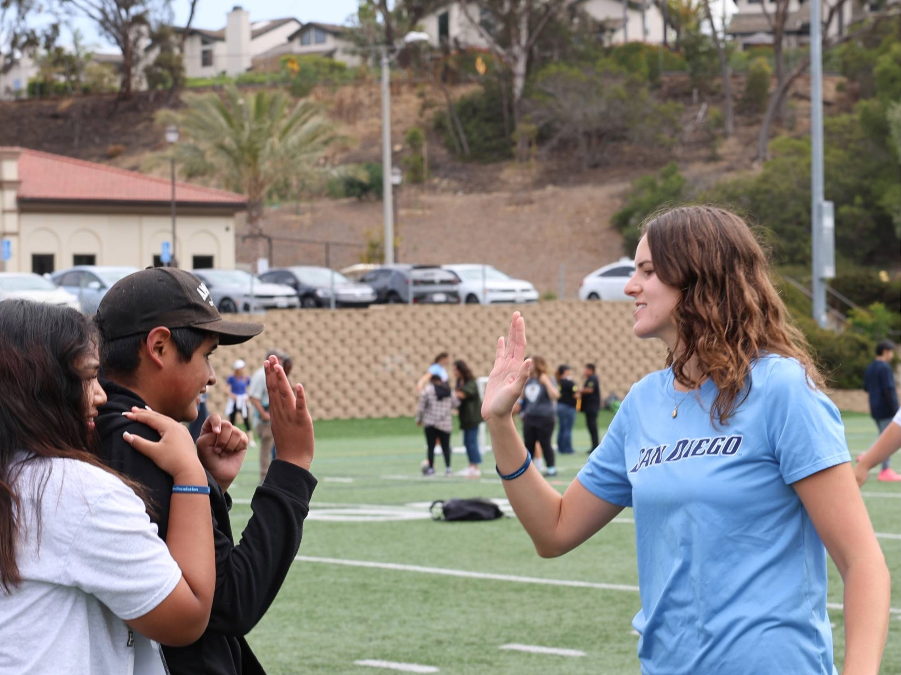 Inclusive Sports Day welcomed kids from around San Diego to USD’s campus for a fun-filled event centered around play and connection. (Photo: Steven Covella)