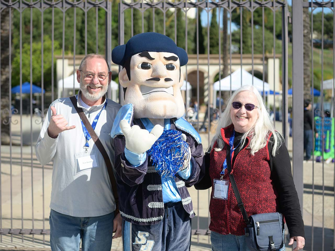 Family members posing with Diego