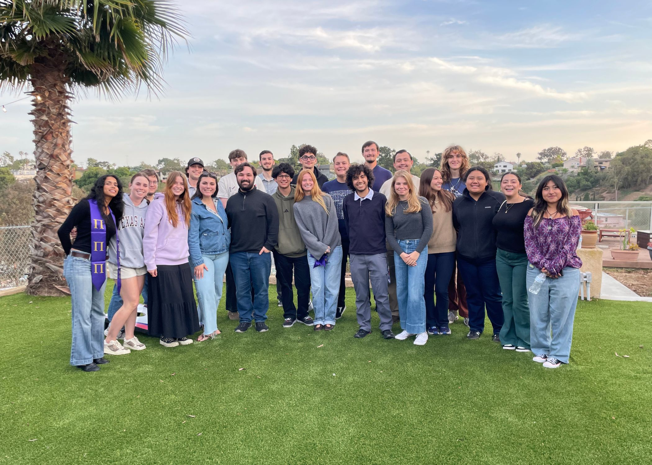 Seniors and math majors at the end of the year department party.