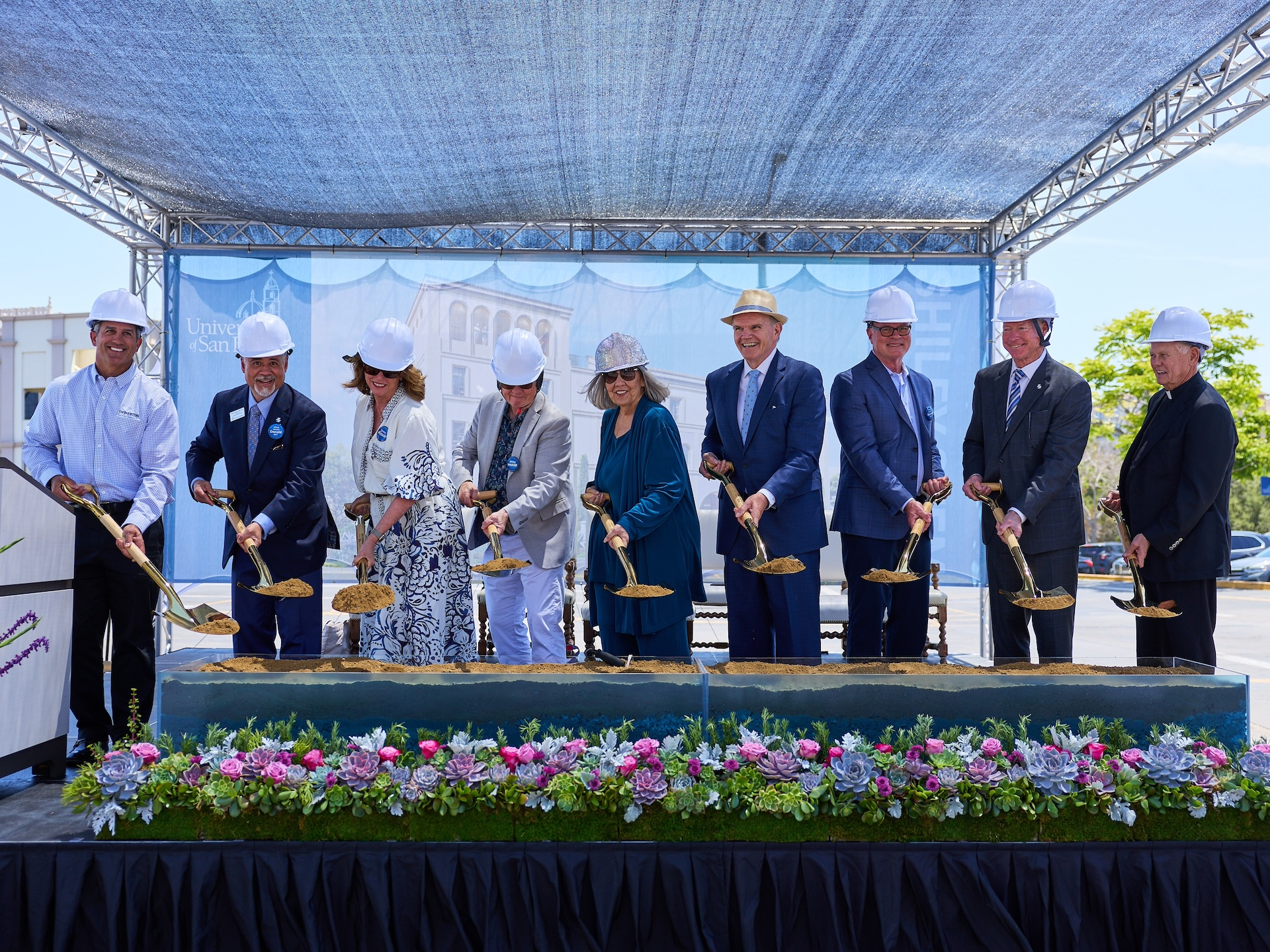 Darlene Shiley and USD leaders break ground on new STEM building.