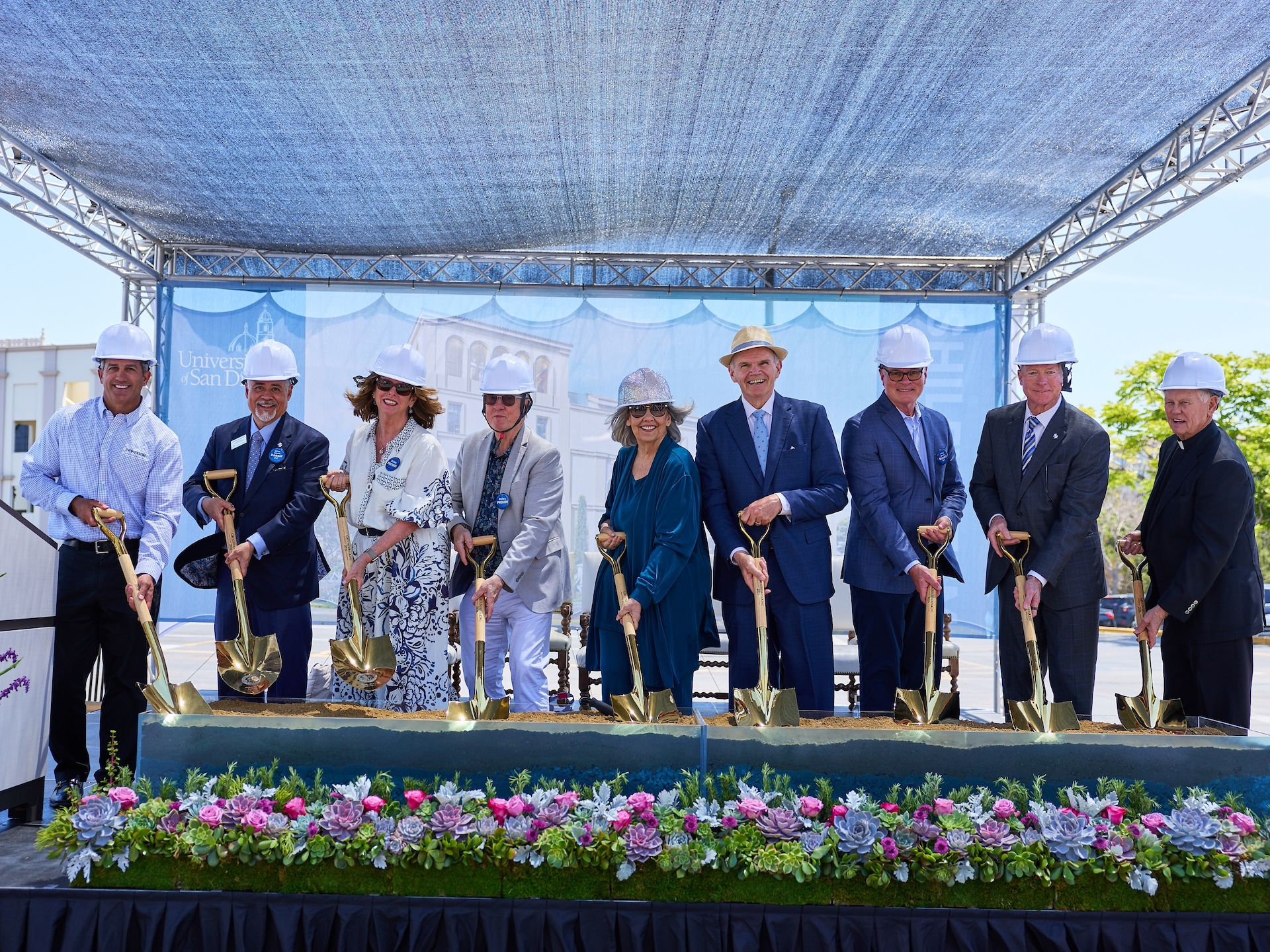 Darlene Shiley and USD leaders break ground on new STEM building.