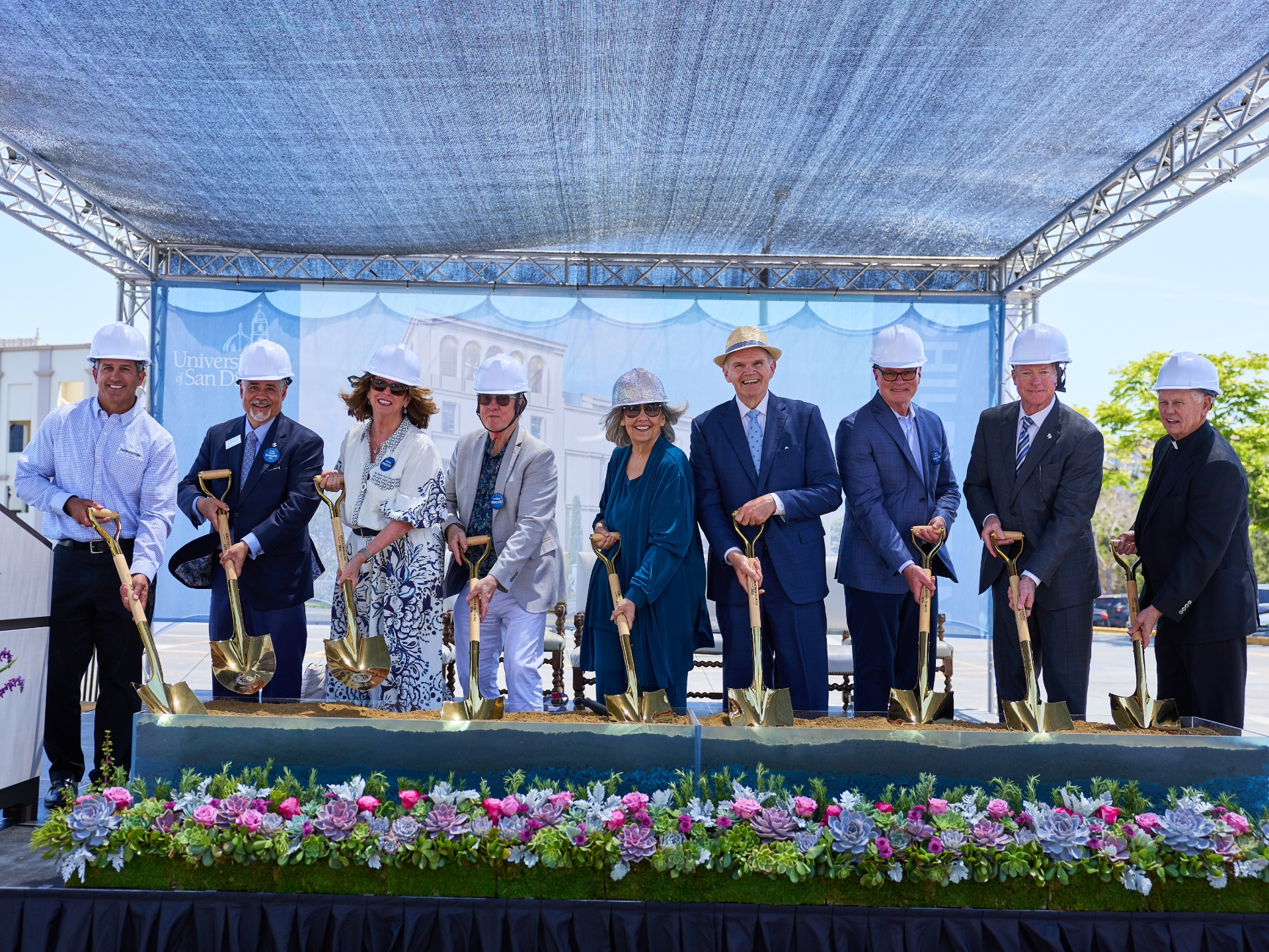 Darlene Shiley and USD leaders break ground on new STEM building.