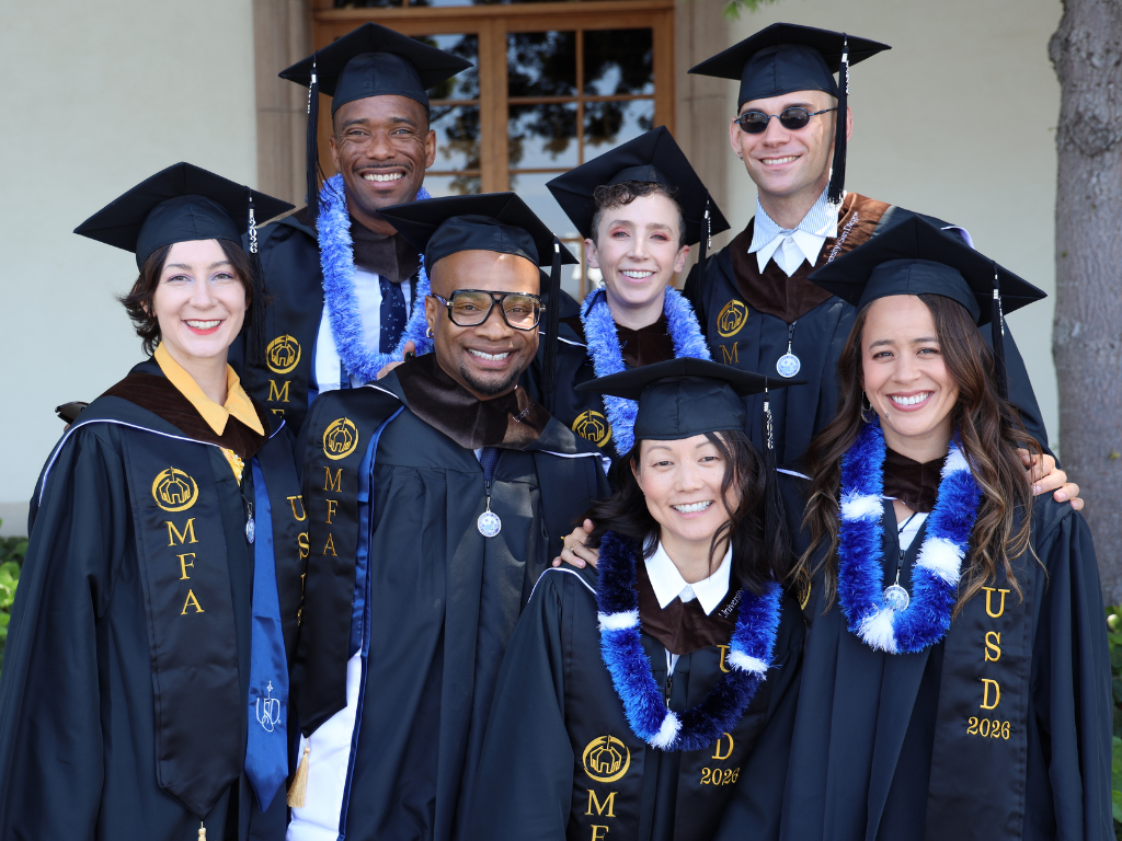 USD MFA in acting program class of 2026 at graduation.