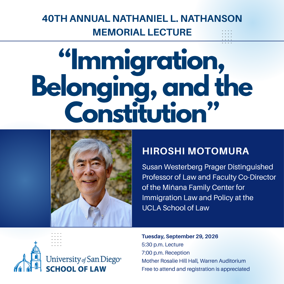 Nathanson Lecture - Hiroshi Motomura
