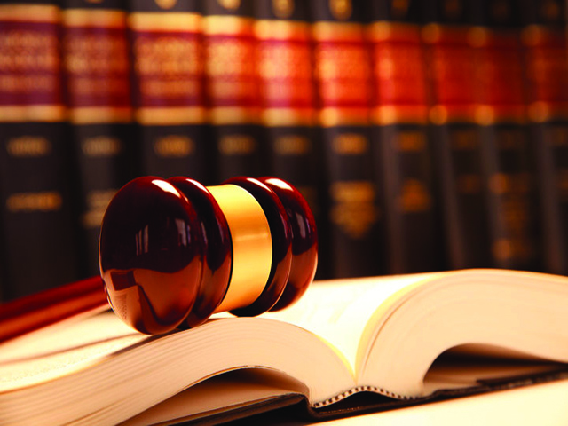 gavel on law book