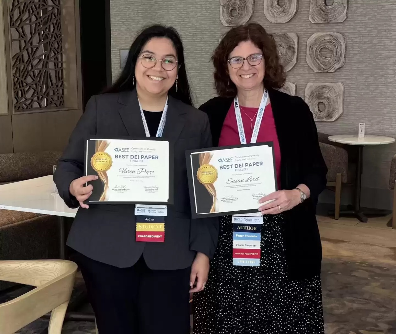 Vivien Papp and Dr. Susan Lord