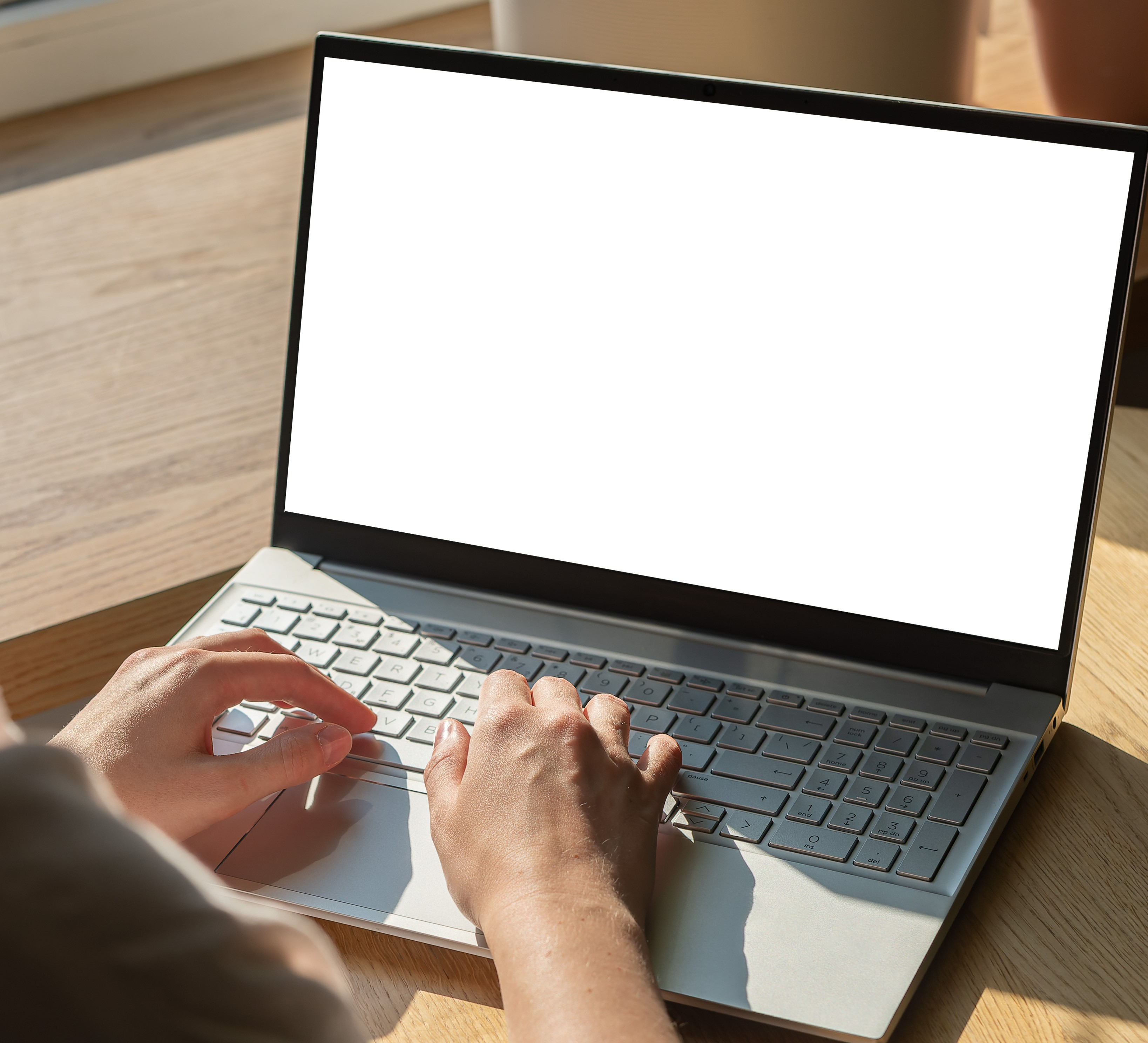 person working on laptop