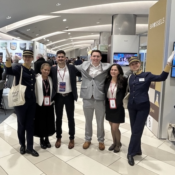 Image is of MSRE Students at MIPIM