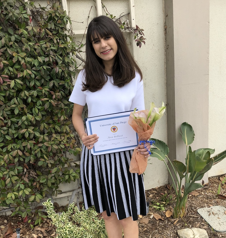 Ava Bellizzi, Shiley-Marcos School of Engineering's 2020 Valedictorian.