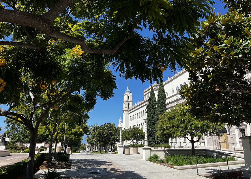 For the second time in the past three years, the University of San Diego has been named the most beautiful campus in the nation. (Photo by Matthew Piechalak)