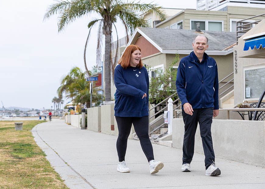 USD student Haley Jacob and James T. Harris