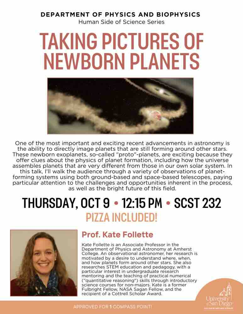 Flier for event with time, location and date. Talk abstract and speaker bio with photos.