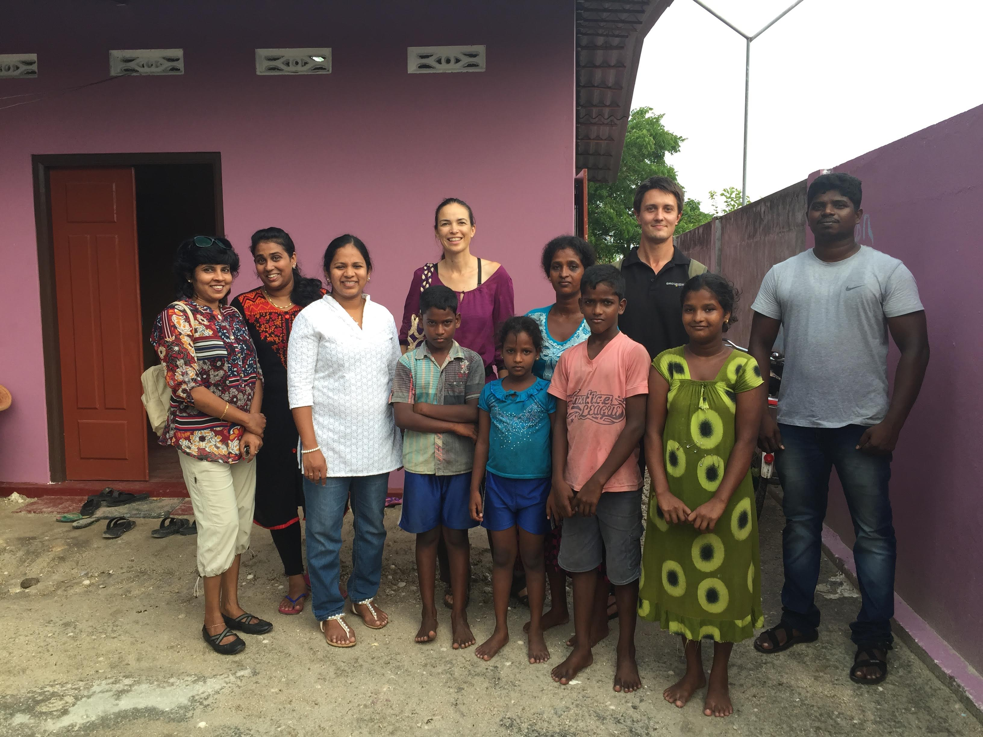 Waste for Life: Caroline Baillie (center back row) in Sri Lanka