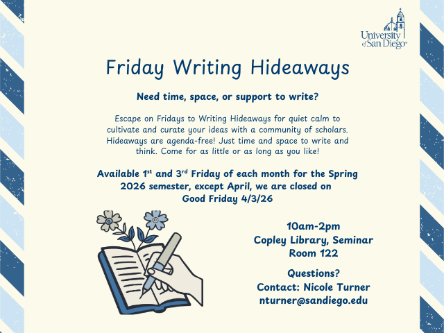 Spring 2026 Friday Writing Hideaways