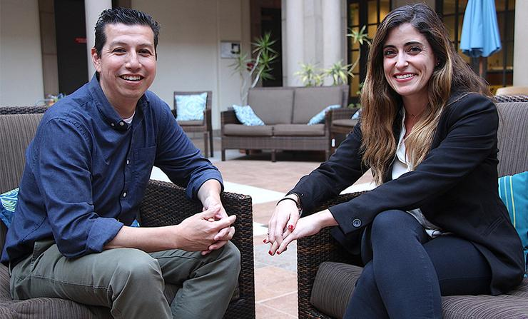 Adan Sanchez and Mariann Sanchez, both '04 USD first-generation college graduates, are now veteran USD administrators who are supporting current first-generation college students at USD.