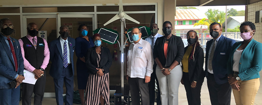 Odesma Dalrymple with representatives from MIC-IT and the Tobago Division of Agriculture
